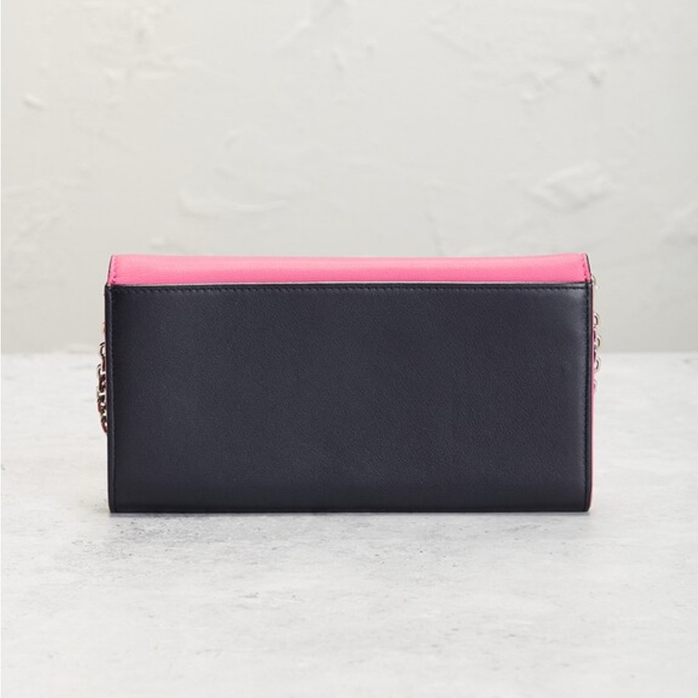 Dior Pink and Black Clutch with Chain Strap - Picture 7 of 8